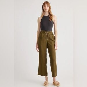 100% European Linen Wide Leg Pants High-Waist